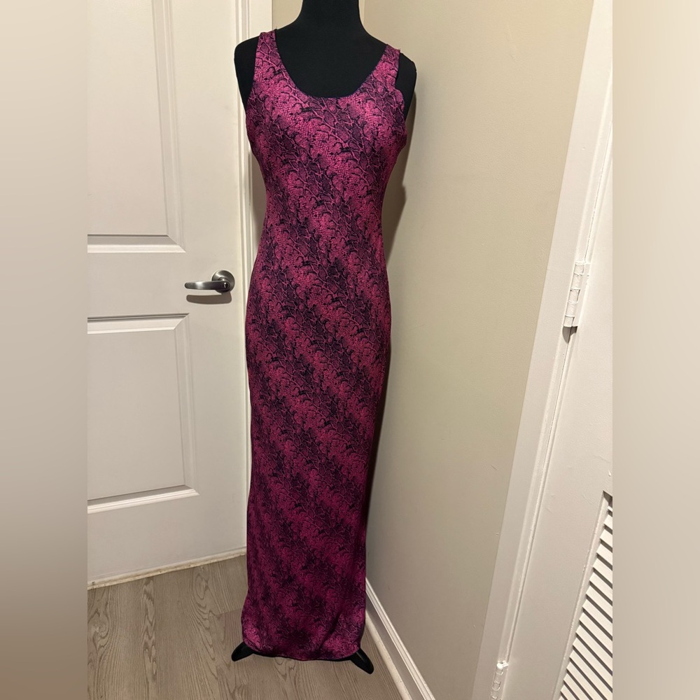 Nasty girl, snake reversible, maxi slip dress